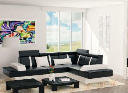 Designer Wohnlandschaft Eckcouch Neu Couch Sofa Polster Ledersofa Sofas Garnitur