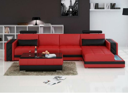 Ecksofa Ledersofa Big XXL U Form Wohnlandschaft Sofa Couch Garnitur Neu H2211B