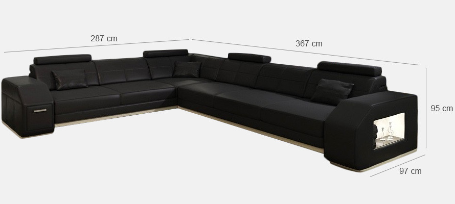 Ecksofa Sofa Couch Polster Sitz Ecke Textil Stoff Wohnlandschaft Leder EbernW