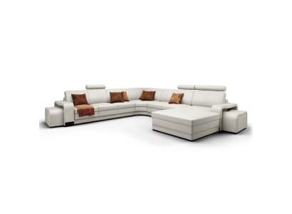Ledersofa Couch Wohnlandschaft Ecksofa Eck Garnitur Design Modern Sofa