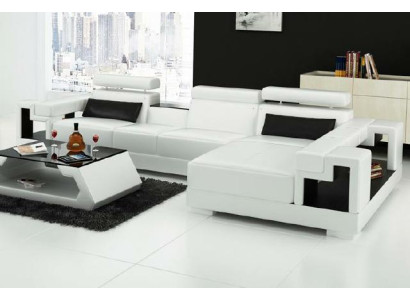 Wohnlandschaft Ecksofa Ledersofa Sofa Couch Polster Sitz Eck Garnitur Neu 2710B