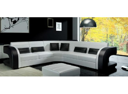 LEDERSOFA Design WOHNLANDSCHAFT COUCH GARNITUR POLSTERECKE ECKCOUCH SOFA Bergamo