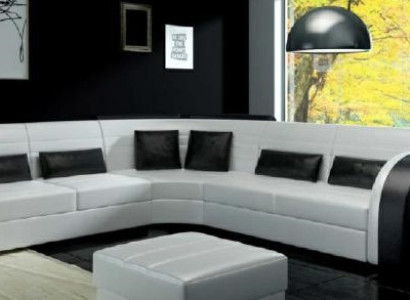 LEDERSOFA Design WOHNLANDSCHAFT COUCH GARNITUR POLSTERECKE ECKCOUCH SOFA Bergamo