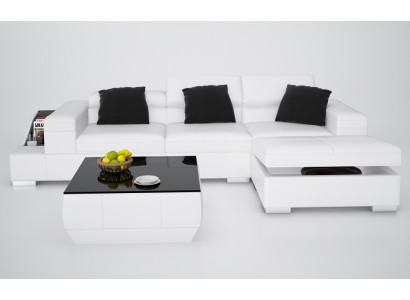 Ledersofa Sofa mit USB Wohnlandschaft Ecksofa Eck Garnitur Design Modern K5006D