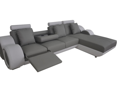 Design Sofa Couch Eck Leder Eck Garnitur Ecke Landschaft Polster L Form