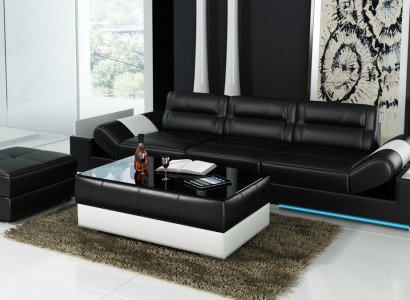 Ledersofa Sofa Couch Sofagarnitur Neu 3+3 Sitzer Garnitur Design Neu