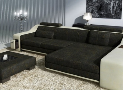 Design Ecksofa Sofa Couch Polster Sitz Sofas Eck Garnitur Textil Leder