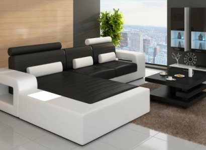 LEDER *MOD H2209 BETA* ECKCOUCH GARNITUR LEDERCOUCH NEU SOFA GARNITUR ECKSOFA