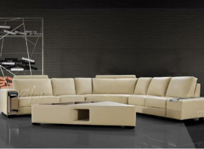 Ledersofa Ecksofa Sofa Couch Design Sitz Polster Garnitur Wohnlandschaft 2348