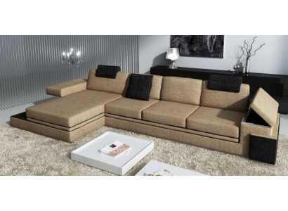 Design Ledersofa Sofa Couch Polster Garnitur Wohnlandschaft Eck Textil