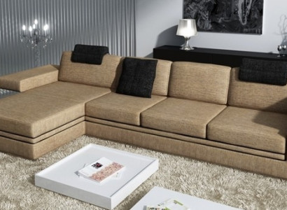 Design Ledersofa Sofa Couch Polster Garnitur Wohnlandschaft Eck Textil