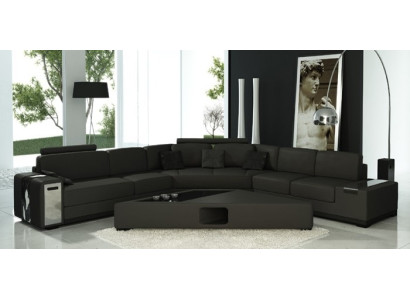 Ledersofa Ecksofa Sofa Couch Polster Designer Eckgarnitur Wohnlandschaft LimaS