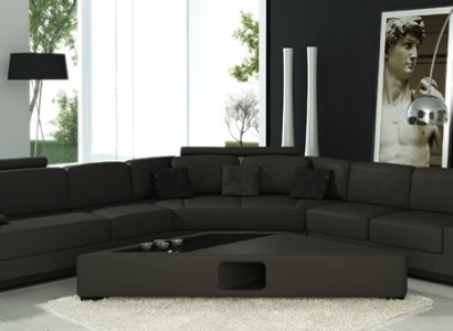 Ledersofa Ecksofa Sofa Couch Polster Designer Eckgarnitur Wohnlandschaft LimaS