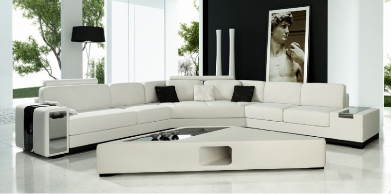 Ledersofa Ecksofa Sofa Couch Polster Designer Eckgarnitur Wohnlandschaft LimaS