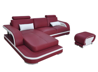 Leder Eck Sofa Couch Luxus Garnitur Ecke Sofas Couchen Polster