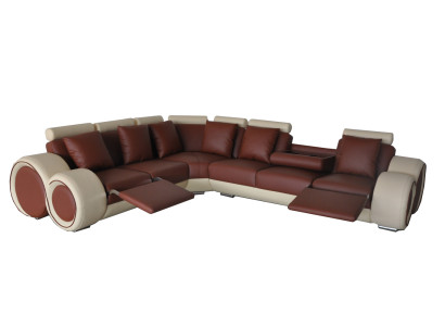 Design Leder Polster XXL Sitz Zimmer Sofa Couch Designer Eck Garnitur