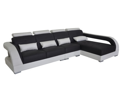 Leder Eck Sofa Couch Polster Couchen Wohnlandschaft Luxus Garnitur