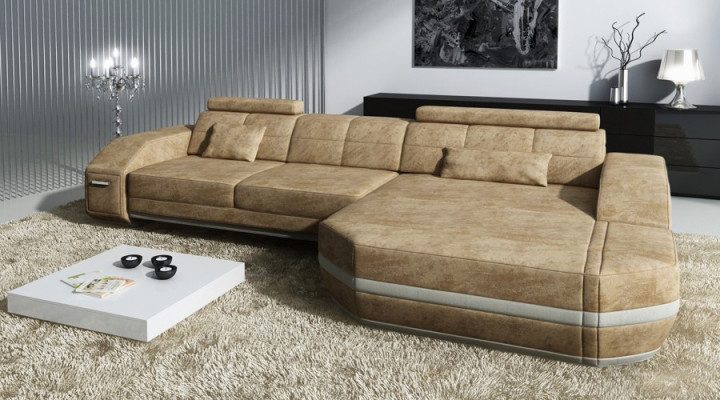 Ecksofa Sofa Couch Polster Design Wohnlandschaft Design Eckgarnitur