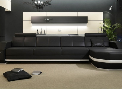 Design Ecksofa Couch Polster Eck Garnitur Ledersofa Ecke Wohnlandschaft PH300B