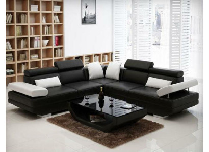 Wohnlandschaft Polster Ecke Eck Sofa Couch Garnitur Landschaft Leder - AlfredB