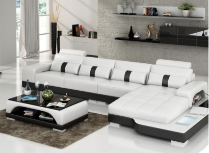 Designer Sofa Couch Polster Ledersofa Ecksofa L Form Sofas Couchen Neuer W/S