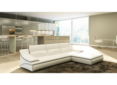 Ecksofa Polster Couch Sofa Garnitur Wohnlandschaft Sitz Eck Textil Leder