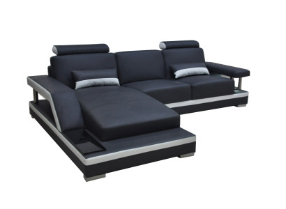 Ledersofa Wohnlandschaft Eck Garnitur Design Modern Sofa L-Form