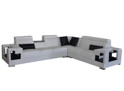 Ledersofa Couch Wohnlandschaft Eck Garnitur Design Modern Sofa L-Form K5001