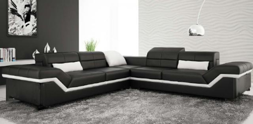 LEDERSOFA XXL WOHNLANDSCHAFT COUCH DESIGN SOFA ECKSOFA ECKCOUCH SOFAGARNITUR NEU
