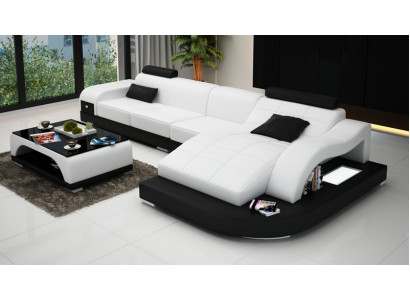 Ecksofa Couch Polster Eckgarnitur Wohnlandschaft Eckcouch Design Sofa PHM3375