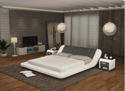 Leder Bett mit USB,Polster Betten Luxus Doppel Ehe 140/160/180 LB8826