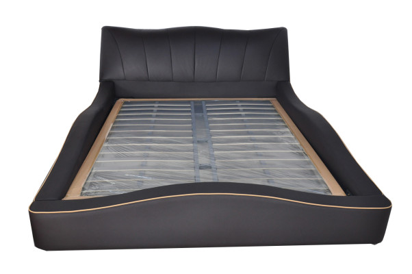 Luxus Design Leder Polster Hotel Bett Rahmen Gestell Moderne Betten Gepolstert