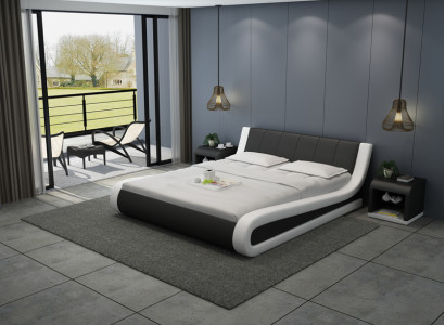 Leder Bett mit USB Polster Betten Luxus Doppel 140/160/180 LB8829