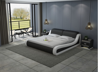 Leder Bett mit USB Polster Betten Luxus Doppel Hotel Ehe Big 140/160/180 cm