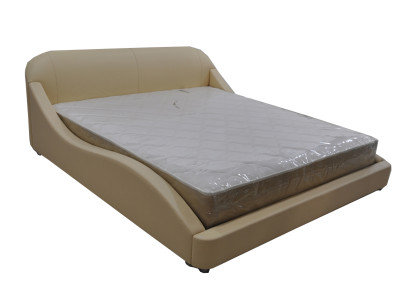 Luxus Bett mit USB Polster Ehe Hotel Moderne Betten Leder 140/160/180/200 cm Bett