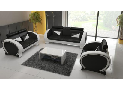 LEDERSOFA LEDERSOFA DESIGNERSOFA GARNITUR 3+1 COUCH POLSTERGARNITUR POLSTER SOFA