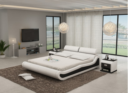 Luxus Leder Bett Design Polster Betten Doppel Modernes Ehe 140/160/180 cm