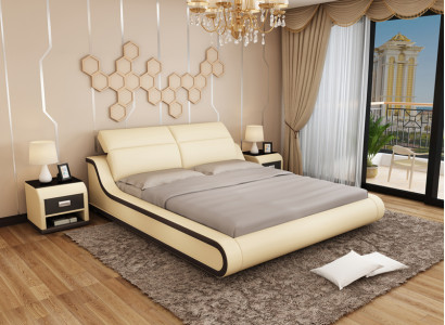 Designer Bett Polsterbett Luxusbett Doppelbett Ehebett Betten 140/160/180 cm