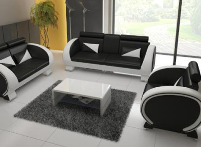 Ledersofa Sofa + USB Sofa 3 Sitzer Relaxcouch mit Barfunktion Designer Garnitur