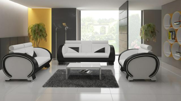 Ledersofa Sofa + USB Sofa 3 Sitzer Relaxcouch mit Barfunktion Designer Garnitur