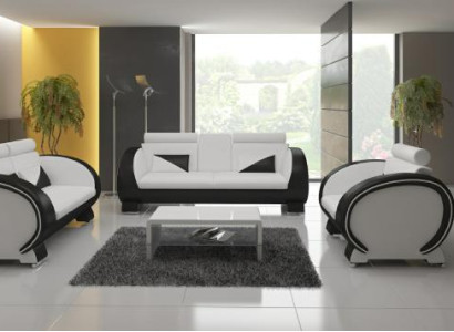 Ledersofa Sofa + USB Sofa 3 Sitzer Relaxcouch mit Barfunktion Designer Garnitur