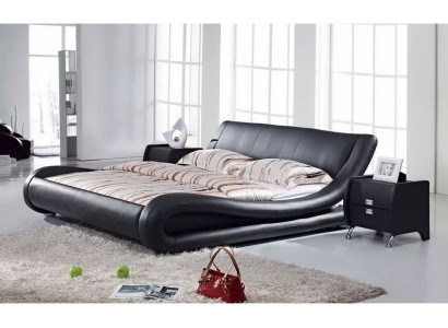 XXL Doppelbett Lederbett Bett Betten Leder Leder Polster Ehe Designer Neu