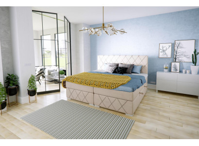 Boxspring Bett Komplett Set Doppel Matratze Topper Betten Funktion Kasten Hotel