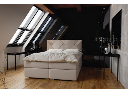 Boxspring Bett Hotel Doppel Luxus Betten Polster Bettkasten Funktion 140x200cm