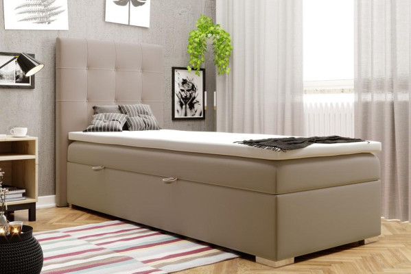 Luxus Boxspring Bett Hotel Betten Polster Funktion Bettkasten 90x200cm