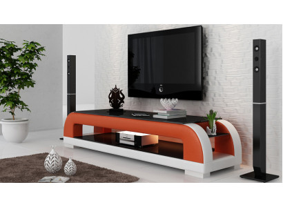 RTV TV Sideboard Dekor Leder Glas Tisch Tisch Fernseh Schrank Designer