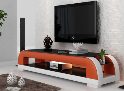 RTV TV Sideboard Dekor Leder Glas Tisch Tisch Fernseh Schrank Designer