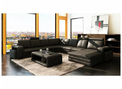 Leder Tisch Couchtisch Polster Neuware Beistelltisch Tische 132x70x45