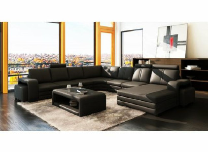 Leder Tisch Couchtisch Polster Neuware Beistelltisch Tische 132x70x45