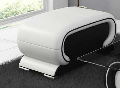 Designer Lederhocker Lounge Hocker Couch Sofa Beistell Fernseh